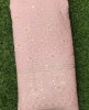 Blush Pink Lakhnavi Fabric With Color Panel Lakhnavi Work