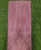 Dusty Rose Lakhnavi Fabric With Color Panel Lakhnavi Work