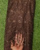 Brown Net Fabric With Net Wok