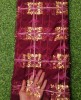 Magenta Net Fabric With Net Wok