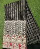 Black Net Fabric With Net Wok