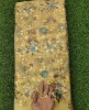Yellow Net Fabric With Net Wok