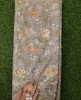 Grey Net Fabric With Net Wok