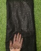 Black Net Fabric With Net Wok