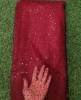 Red Net Fabric With Net Wok