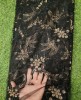 Black Net Fabric With Net Wok