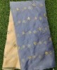 Multi Color Organza Fabric With Organza Butti Work