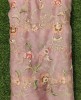 Dusty Rose Organza Fabric With Organza Multi Work