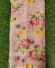 Lustry Light Pink Organza Fabric With Organza Print
