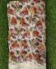 Off White Organza Fabric With Organza Print