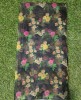 Black Organza With Flower Organza Print