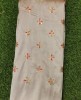 Craftydying Khaki Color Silk Fabric With Silk Work