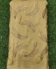 Camel Brown Color Silk Fabric With Silk Work