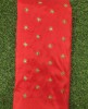 Red Silk Fabric With Silk Work