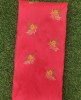 Wonderful Red Silk Fabric With Silk Work