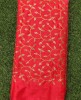Astonishing Red Silk Fabric With Silk Work