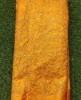 Orange Amber Color Silk Fabric With Silk Work