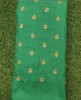 Green Silk Fabric With Silk Work
