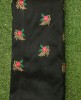 Black Silk Fabric With Silk Work