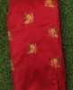 Novelty Maroon Silk Fabric With Silk Work