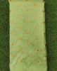 Eyecatching Light Green Silk Fabric With Silk Work