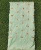 Lightning Light Green Silk Fabric With Silk Work