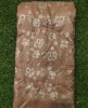 Bright Brown Upada Fabric With Upada Wiork