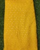 Eyecatching Tumeric Yellow Upafa Fabric With Upada Work