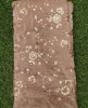 Wonderful Chocolate Brown Upada Fabric With Upada Work